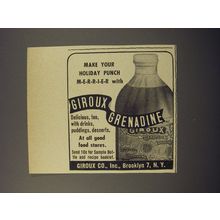 1953 Giroux Grenadine Ad - Make your holiday punch m-e-r-r-i-e-r