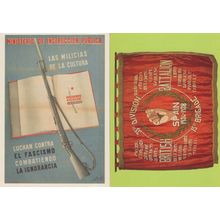 Spanish Fascism Protest War Military 2x Postcard s