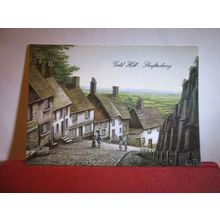 GOLD HILL, SHAFTESBURY, DORSET by Kevin Platt, 1982 unused postcard =