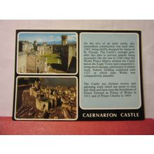 multiview, CAERNARFON CASTLE, used postcard J.Arthur Dixon PGD/25028 #