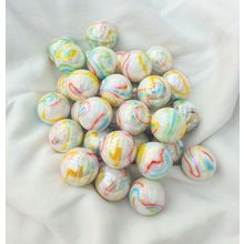 PANAMERICAN - 12 Beautiful Glass Marbles, Rainbow Swirls, 22mm, Brand New