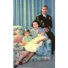 Queen Elizabeth II at Clarence House in 1950 Royal Photo Postcard