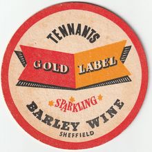 BEER MAT - TENNENTS BREWERY (SHEFFIELD) - GOLD LABEL - (Cat 011) - (1957)