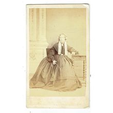 Victorian cdv photo lady long dress seated London photographer