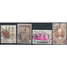 4x Definitive Stamp Mix - Kelantan - Used Hinged