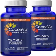 Cocoavia Memory+ Brain Supplement, 60 Day, 750 Mg Cocoa Flavanols, Memory & Brai