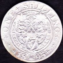1895 Great Britain 1 Shilling Silver Coin