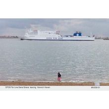 Harwich Tor Line Dana Sirena Leaving Harwich Port Postcard