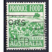 Australia 1953 Produce Food - Beef - Green 3d Used