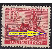 GERMANY BERLIN [1949] MiNr 0052 I ( O/used ) [01] Architektur Plattenfehler