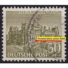 GERMANY BERLIN [1949] MiNr 0053 II ( O/used ) [01] Architektur Plattenfehler
