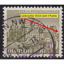 GERMANY BERLIN [1949] MiNr 0053 IV ( O/used ) [01] Architektur Plattenfehler
