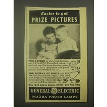 1938 General Electric Mazda Photo Lamps Ad - Easier