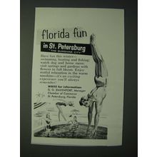 1958 St. Petersburg Florida Ad - Florida Fun in St. Petersburg