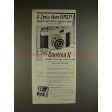 1958 Zeiss Contina II Camera Ad - A Zeiss Ikon First!!