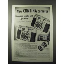 1958 Zeiss Contina Model II and III Camera Ad