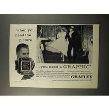 1961 Graflex Super Speed Graphic Camera Ad - Need