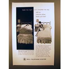 1961 Bell Telephone Ad - Safer Night Smoother Day