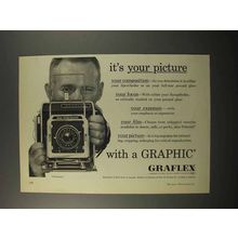 1961 Graflex Super Speed Graphic Camera Ad - Picture