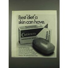1974 Cuticura Soap Ad - Best Diet a Skin can Have