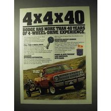 1979 Dodge Pickup Truck Ad - 4x4x40