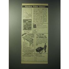 1979 Garden Way Ad - Troy-bilt Tiller, Workbench and Cart