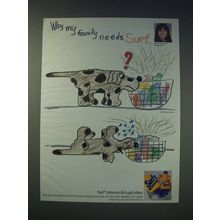 1989 Surf Detergent Ad - Why my family needs Surf
