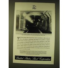 1935 United States Steel Corporation Ad - 357 feet below ground Colonial Mines