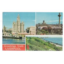 multiview, LIVERPOOL. used postcard by E T W Dennis. 1984 postmark /