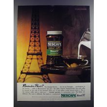 1964 Nescafe Blend 37 Continental Coffee Ad - Remember Paris?