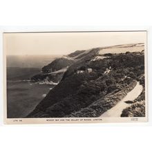 Woody Bay and the Valley of Rocks Lynton Postcard RP Devon