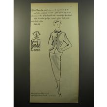 1950 Henri Bendel Young-Timers Dress and Jacket Ad - lay logical stress