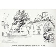 Glen Dhoo Drive In Isle Of Man Camping Site Painting Postcard