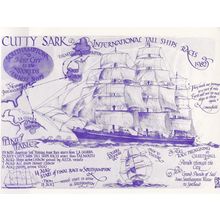 Cutty Sark Talls Ships Race 1982 Souvenir Rare Southampton Postcard