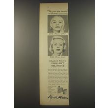 1956 Elizabeth Arden Firmo-Lift Treatment Ad - years seem literally to lift Away