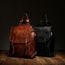 En Cuir de mode Casual Hommes D'affaires de Sac À Dos