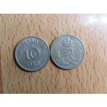 Denmark 1954 10 Ore Coin