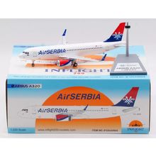 AIRBUS A320-232 AIR SERBIA REG: YU-APO W/STAND - INFLIGHT 200 IF320JU0924 1/200