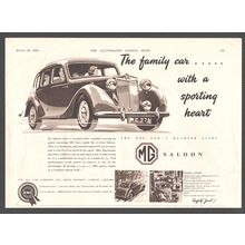BMC MG SALOON The family car :- Original Vintage 1953 Magazine Advert POST FREE