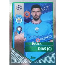 Topps Champions League 22/23 Sticker 320 gr Parallel Ruben Dias Man City Captain