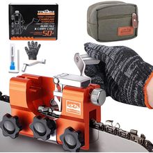 Chainsaw Sharpener, Chainsaw Sharpening Jig Kit with Tungsten Burr and Portable