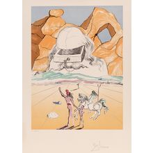 Salvador Dali (1904-1989). The path to wisdom, from Retrospective, 1978. Poster
