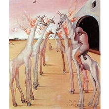Salvador Dali - The Flames They call 1942 Poster Canvas Movie Film Print A0 A1 A