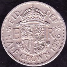 1956 Great Britain 1 Half Crown (2 & Half Shillings) Coin