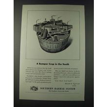 1947 Southern Railway System Ad - A Bumper Crop in the South