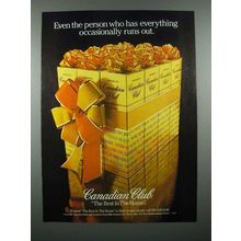 1982 Canadian Club Whisky Ad - Occasionally Runs Out