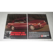 1989 2-page Dodge Spirit ES Car Ad