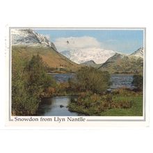 SNOWDON FROM LLYN NANTLLE used postcard by Judges 1992 postmark /