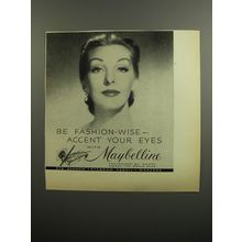 1952 Maybelline Cosmetics Ad - Be fashion-wise - accent your eyes