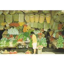 Baguio Fruit Market in Philiippines Rare Postcard